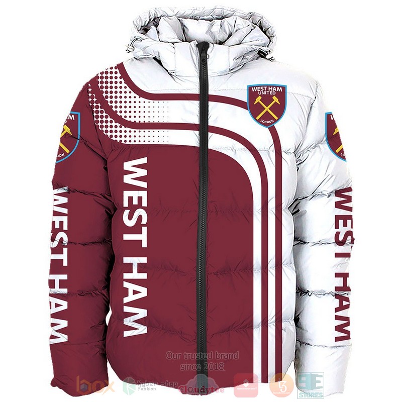 West Ham United white red 3D shirt hoodie 1 2 3 4 5 6 7 8 9 10 11 12 13 14 15 16 17 18