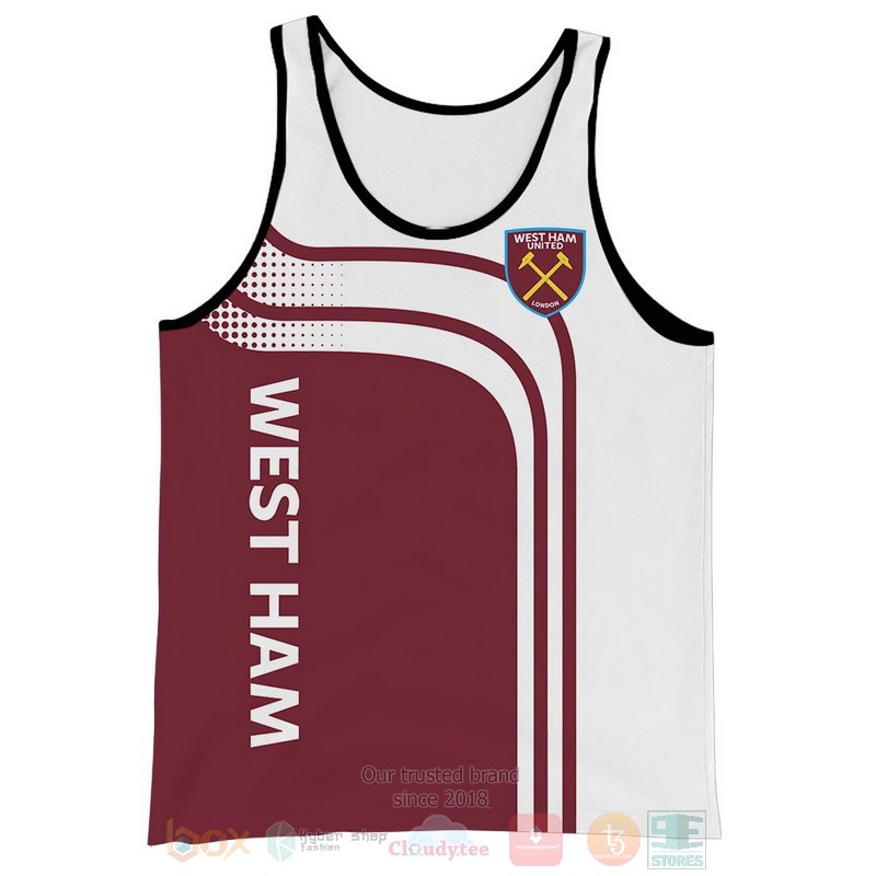 West Ham United white red 3D shirt hoodie 1 2 3 4 5 6 7 8 9 10 11 12 13 14 15 16 17 18 19 20 21 22