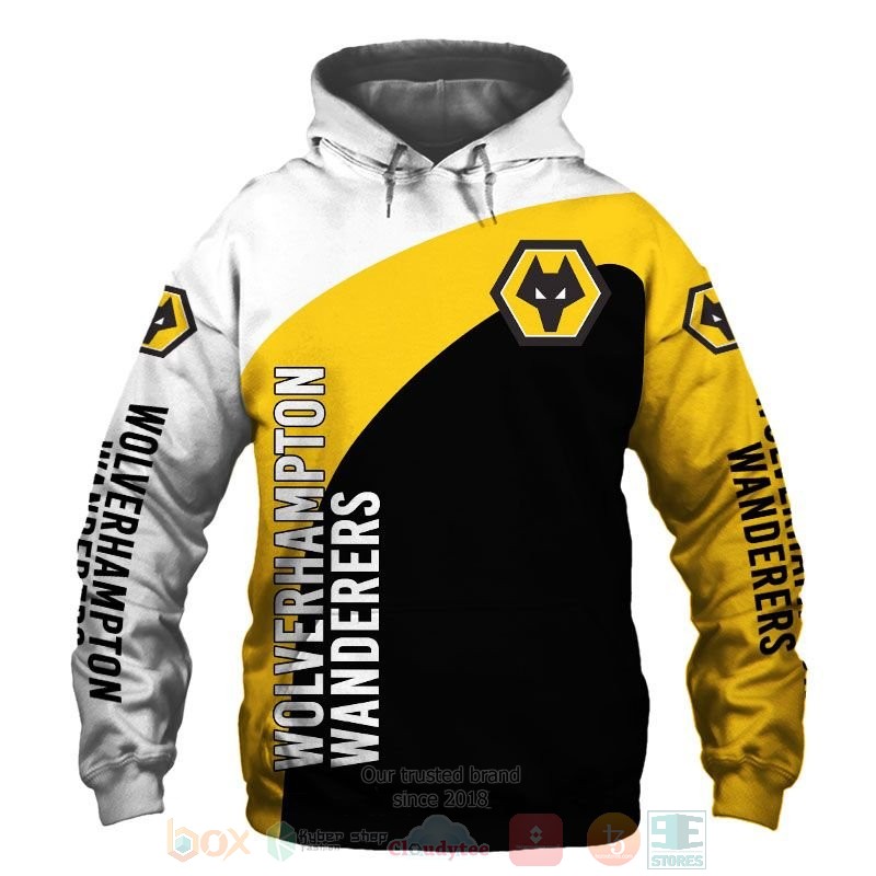 Wolverhampton Wanderers white Yellow black 3D shirt hoodie 1 2 3 4 5 6 7 8 9 10 11 12