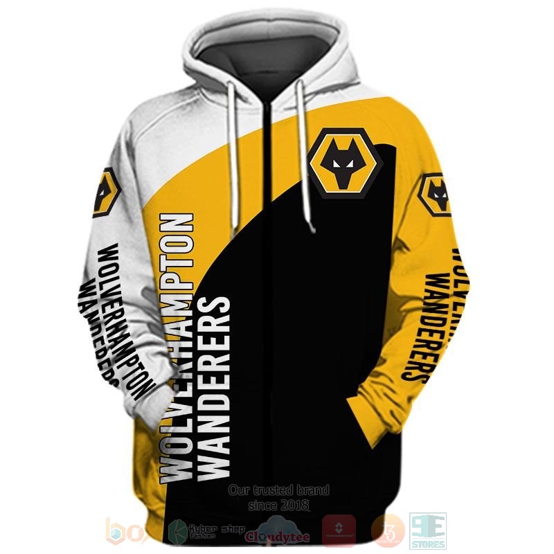 Wolverhampton Wanderers white Yellow black 3D shirt hoodie 1 2 3 4 5 6 7 8 9 10 11 12 13 14