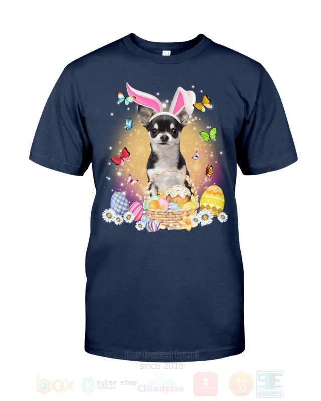 Black Chihuahua Easter Bunny Butterfly 2D Hoodie Shirt 1 2 3 4 5 6 7 8