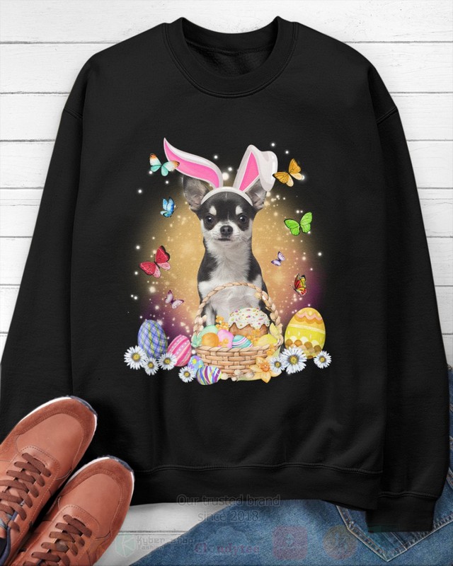 Black Chihuahua Easter Bunny Butterfly 2D Hoodie Shirt 1 2 3 4 5 6 7 8 9 10 11 12 13 14