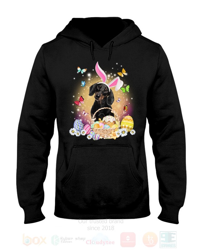Black Dachshund Easter Bunny Butterfly 2D Hoodie Shirt 1 2 3 4 5 6 7 8 9 10 11 12 13 14 15
