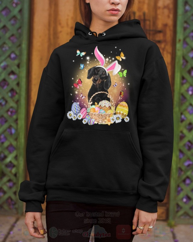 Black Dachshund Easter Bunny Butterfly 2D Hoodie Shirt 1 2 3 4 5 6 7 8 9 10 11 12 13 14 15 16 17