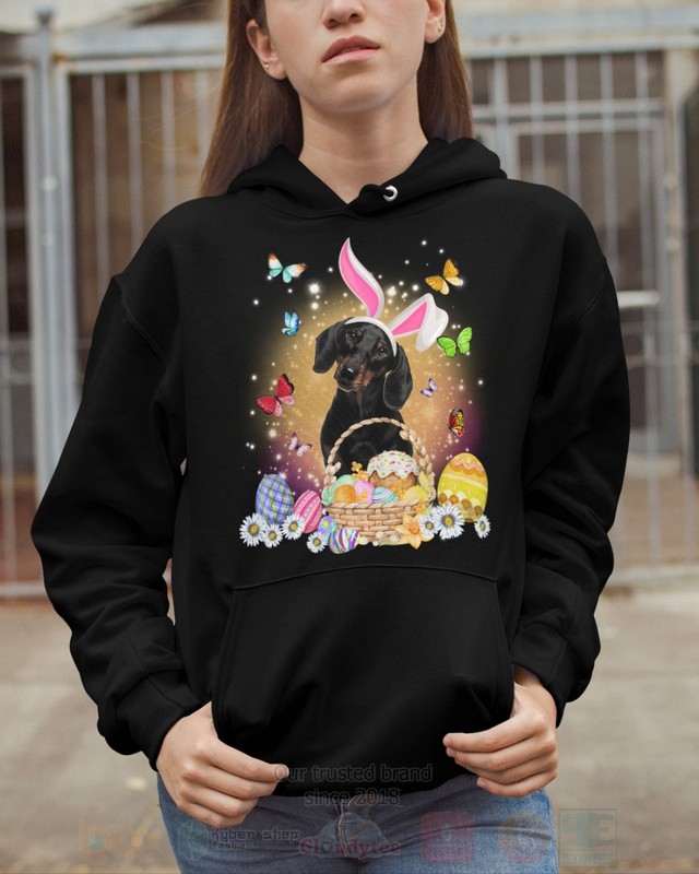 Black Dachshund Easter Bunny Butterfly 2D Hoodie Shirt 1 2 3 4 5 6 7 8 9 10 11 12 13 14 15 16 17 18