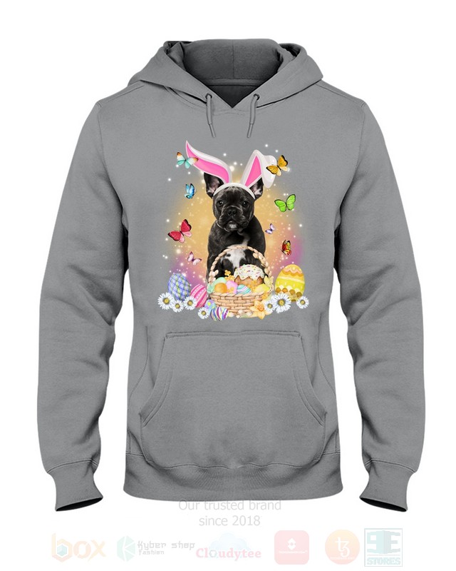 Black French Bulldog Baby Easter Bunny Butterfly 2D Hoodie Shirt 1 2 3 4 5 6