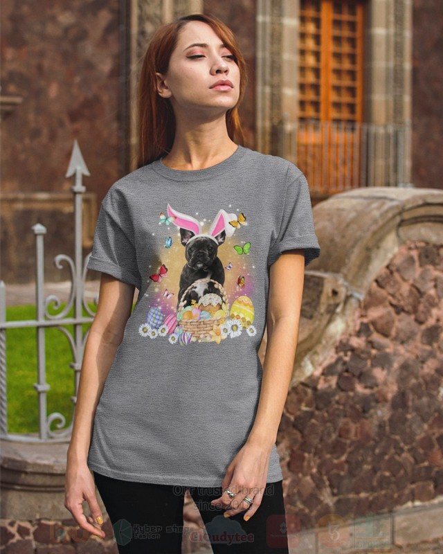 Black French Bulldog Baby Easter Bunny Butterfly 2D Hoodie Shirt 1 2 3 4 5 6 7 8 9