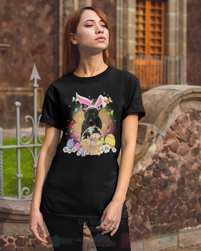 Black French Bulldog Baby Easter Bunny Butterfly 2D Hoodie Shirt 1 2 3 4 5 6 7 8 9 10 11