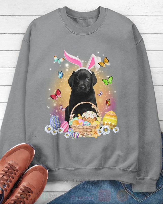 Black Labrador Baby Easter Bunny Butterfly 2D Hoodie Shirt 1 2 3 4 5 6 7 8 9