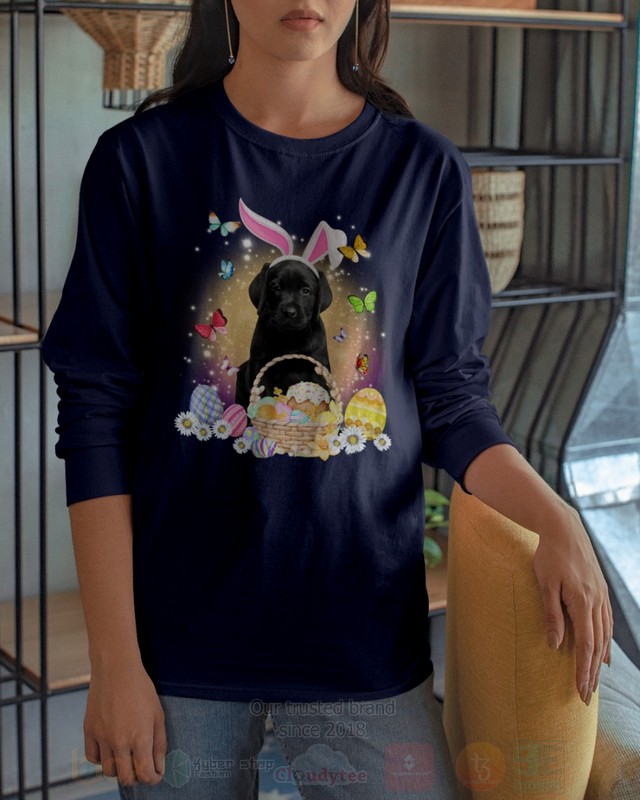 Black Labrador Baby Easter Bunny Butterfly 2D Hoodie Shirt 1 2 3 4 5 6 7 8 9 10 11