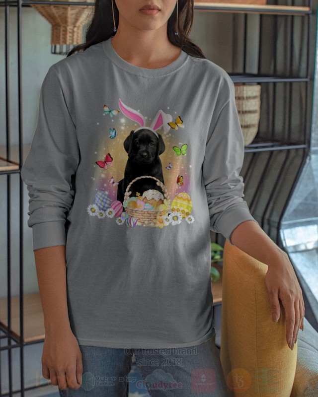 Black Labrador Baby Easter Bunny Butterfly 2D Hoodie Shirt 1 2 3 4 5 6 7 8 9 10 11 12