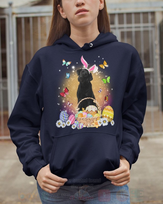 Black Labrador Easter Bunny Butterfly 2D Hoodie Shirt 1 2 3 4 5
