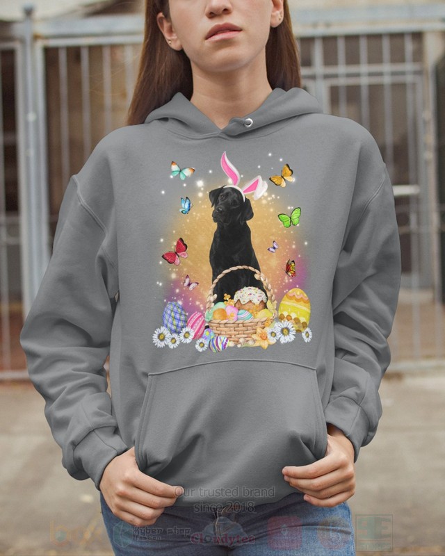 Black Labrador Easter Bunny Butterfly 2D Hoodie Shirt 1 2 3 4 5 6