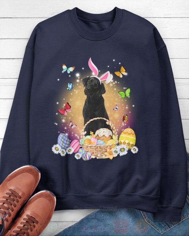 Black Labrador Easter Bunny Butterfly 2D Hoodie Shirt 1 2 3 4 5 6 7 8