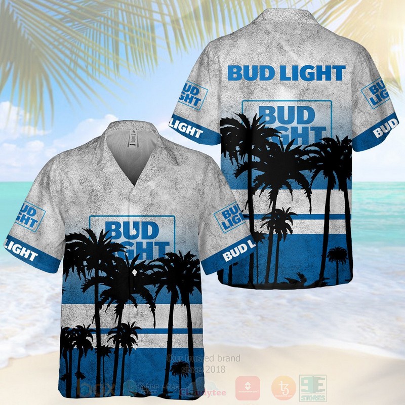 Bud Light Blue Hawaiian Shirt