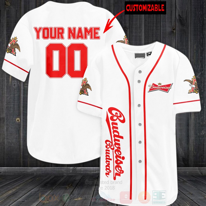 Budweiser Personalized Baseball Jersey Shirt