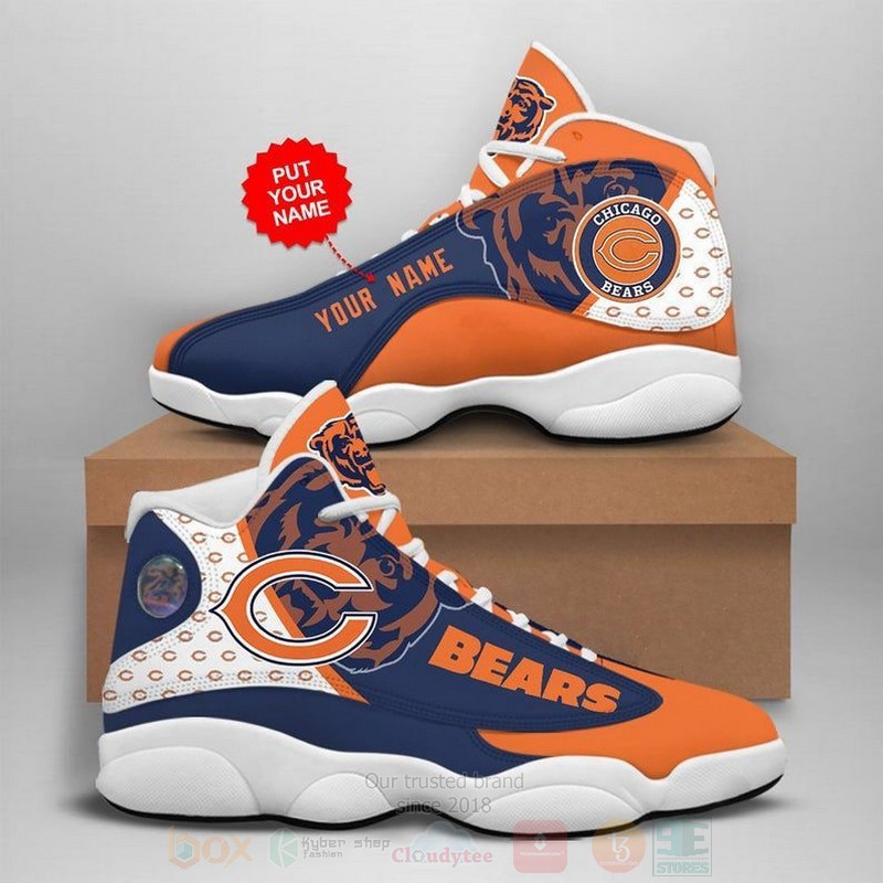 Chicago Bears NFL Custom Name Air Jordan 13 Shoes