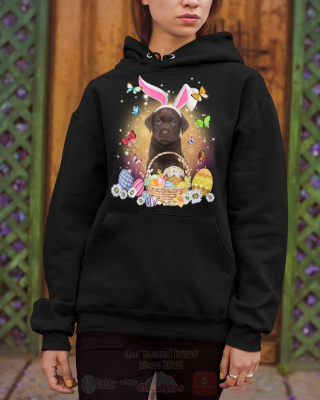 Chocolate Labrador Baby Easter Bunny Butterfly 2D Hoodie Shirt 1 2 3 4 5 6 7 8 9 10 11 12 13 14 15 16 17