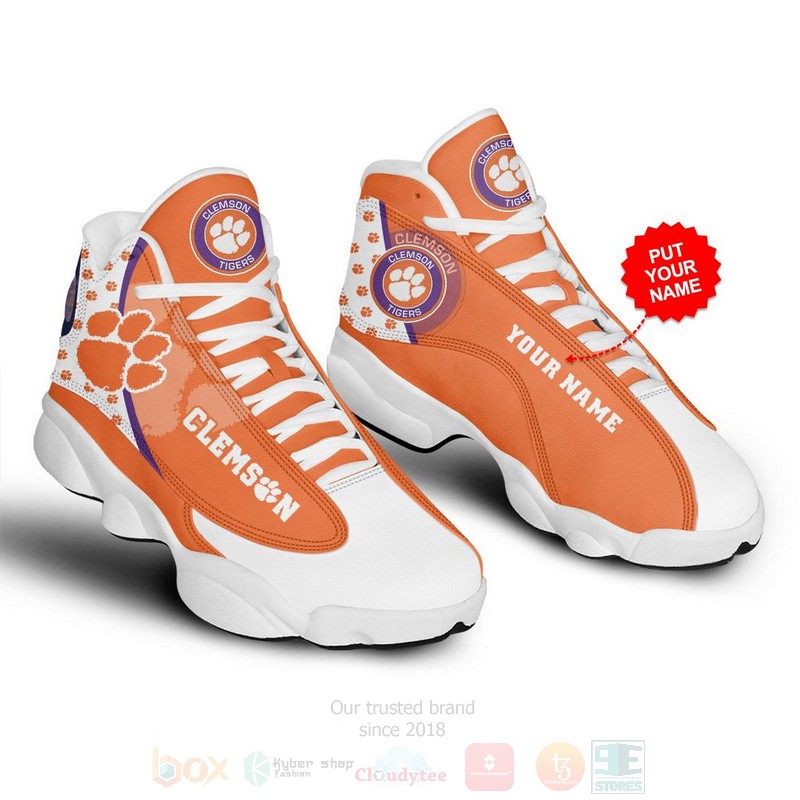 Clemson Tigers NFL Custom Name Air Jordan 13 Shoes