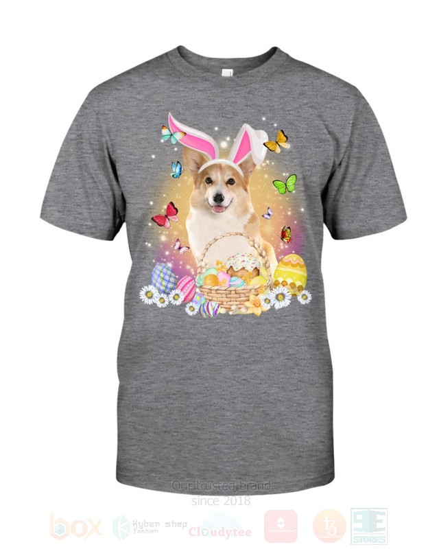 Corgi Easter Bunny Butterfly 2D Hoodie Shirt