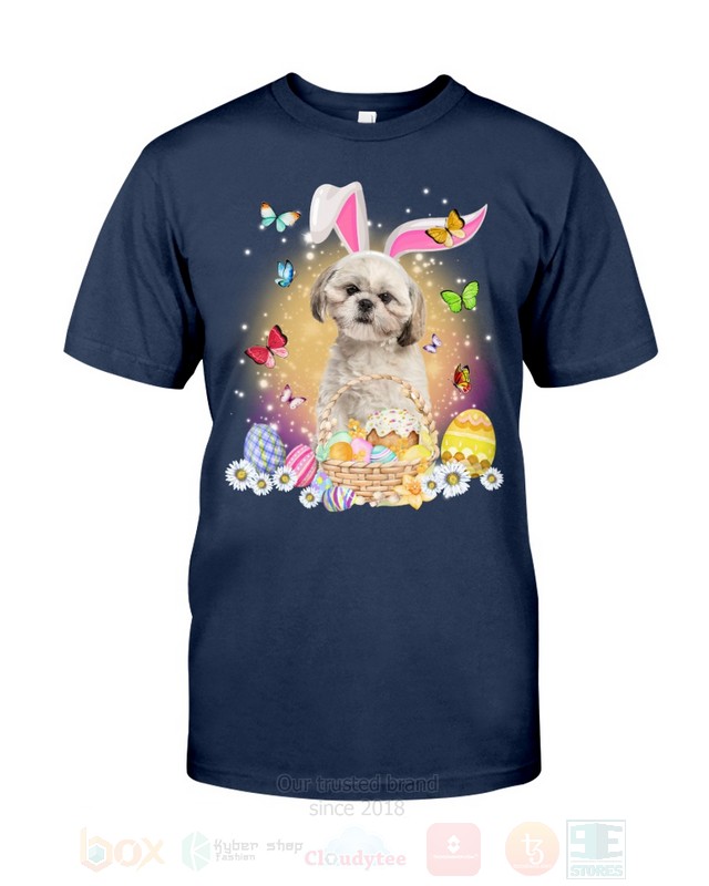 Cream Shih Tzu Easter Bunny Butterfly 2D Hoodie Shirt 1 2 3 4 5 6 7 8