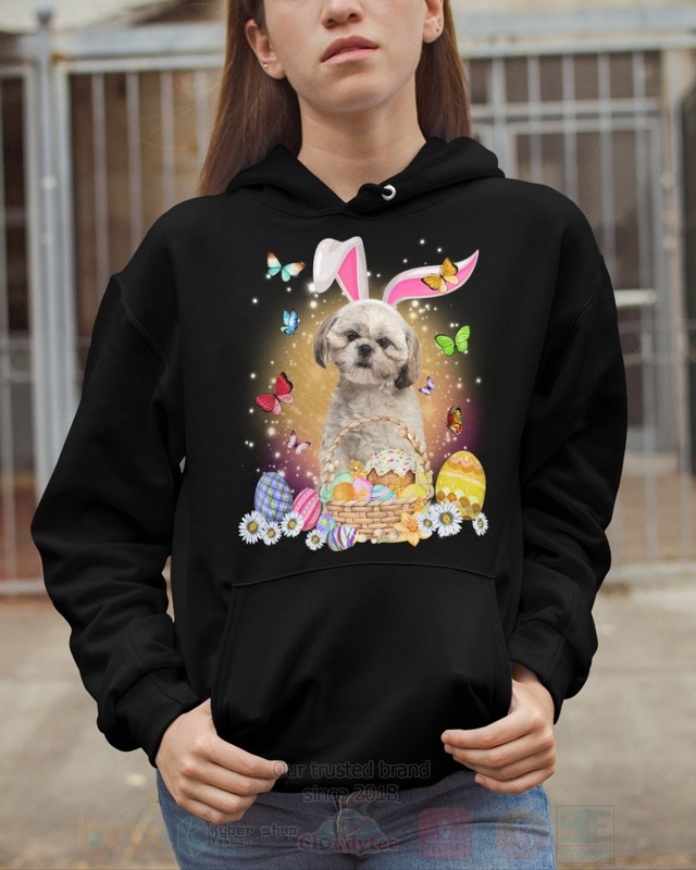 Cream Shih Tzu Easter Bunny Butterfly 2D Hoodie Shirt 1 2 3 4 5 6 7 8 9 10 11 12 13 14 15 16 17 18
