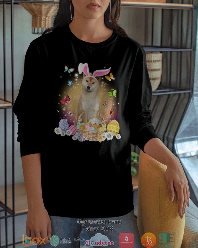 Easter Bunny Brown Shiba Inu 2d shirt hoodie 1 2 3 4 5 6