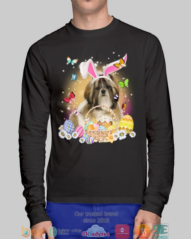 Easter Bunny Brown Shih Tzu 2d shirt hoodie 1 2 3 4 5