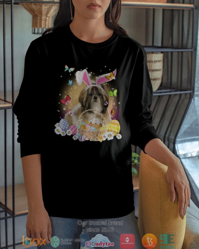 Easter Bunny Brown Shih Tzu 2d shirt hoodie 1 2 3 4 5 6