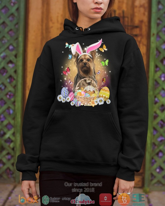 Easter Bunny Brown Yorkshire Terrier 2d shirt hoodie 1 2 3 4