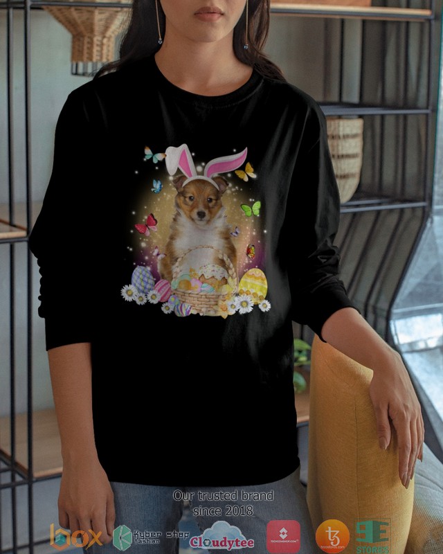 Easter Bunny Shetland Sheepdog 2d shirt hoodie 1 2 3 4 5 6