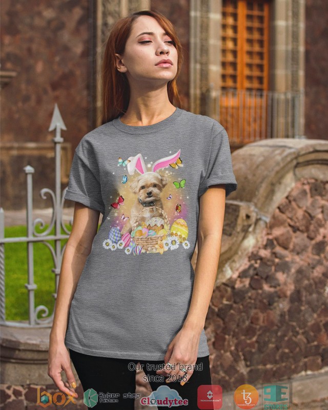 Easter Bunny Shorkie 2d shirt hoodie