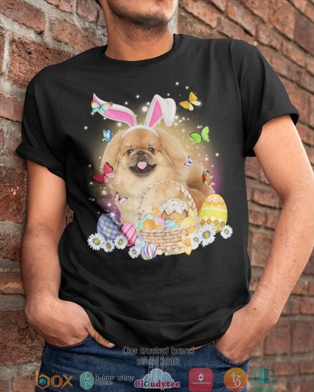 Easter Bunny Tan Pekingese 2d shirt hoodie 1