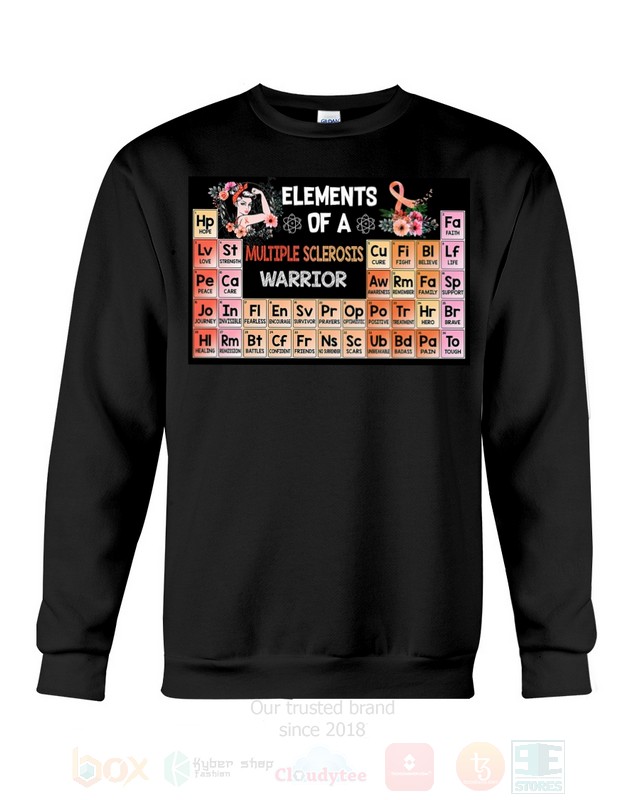 Elements Of A Multiple Sclerosis Warrior 2D Hoodie Shirt 1 2 3 4 5 6 7 8