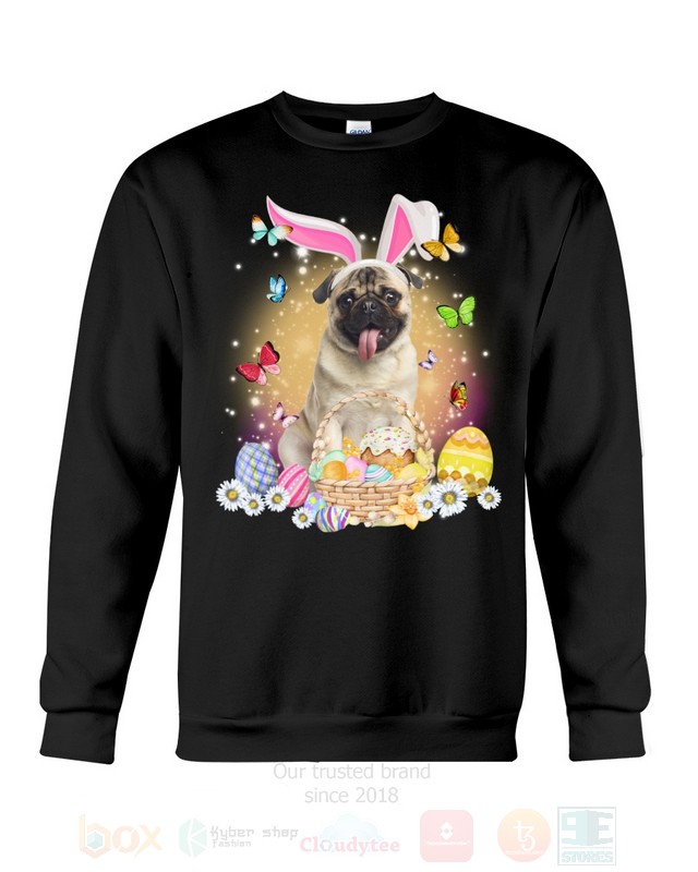Fawn Pug Easter Bunny Butterfly 2D Hoodie Shirt 1 2 3 4 5 6 7 8 9 10 11 12