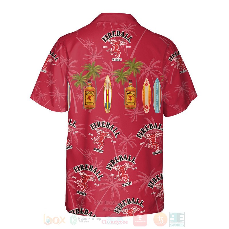 Fireball Cinnamon Whisky Red Hawaiian Shirt 1