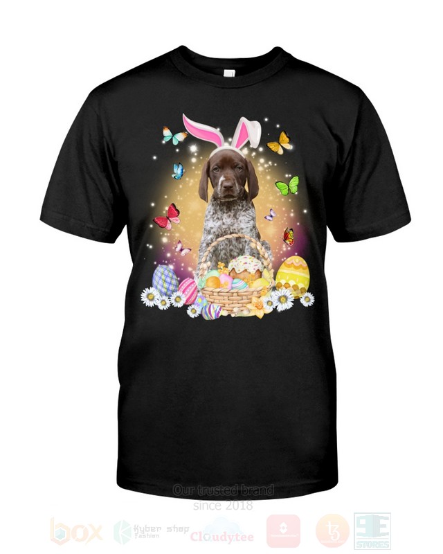 German Shorthaired Pointer Easter Bunny Butterfly 2D Hoodie Shirt 1 2 3 4