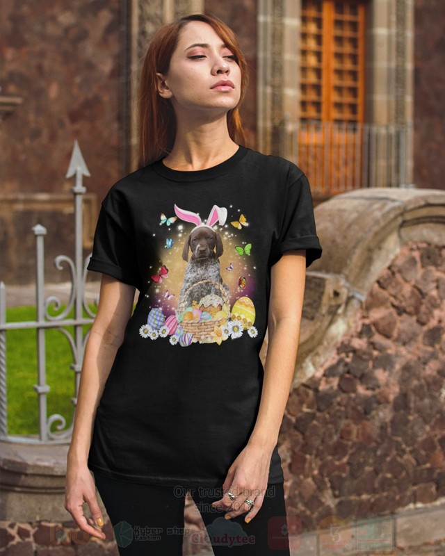 German Shorthaired Pointer Easter Bunny Butterfly 2D Hoodie Shirt 1 2 3 4 5 6