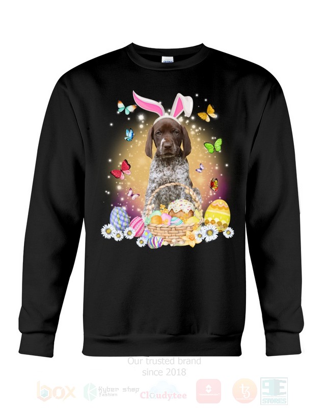 German Shorthaired Pointer Easter Bunny Butterfly 2D Hoodie Shirt 1 2 3 4 5 6 7 8 9 10 11 12