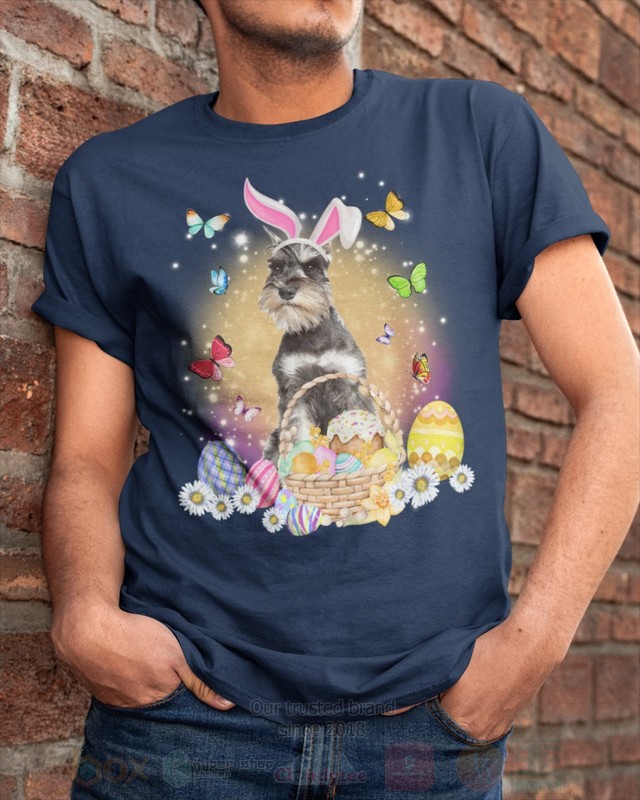 Grey Miniature Schnauzer Easter Bunny Butterfly 2D Hoodie Shirt 1 2 3 4 5 6 7 8 9 10 11