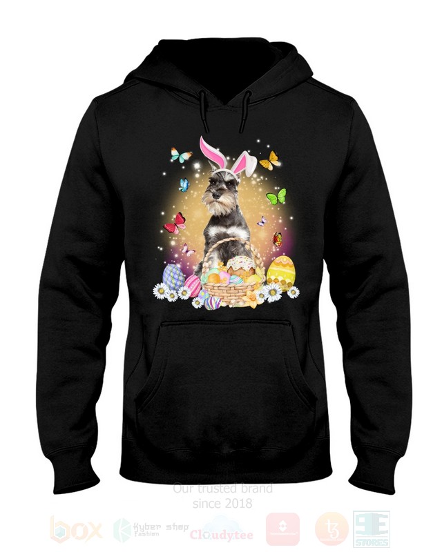 Grey Miniature Schnauzer Easter Bunny Butterfly 2D Hoodie Shirt 1 2 3 4 5 6 7 8 9 10 11 12 13 14 15