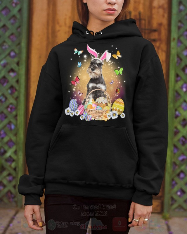 Grey Miniature Schnauzer Easter Bunny Butterfly 2D Hoodie Shirt 1 2 3 4 5 6 7 8 9 10 11 12 13 14 15 16 17