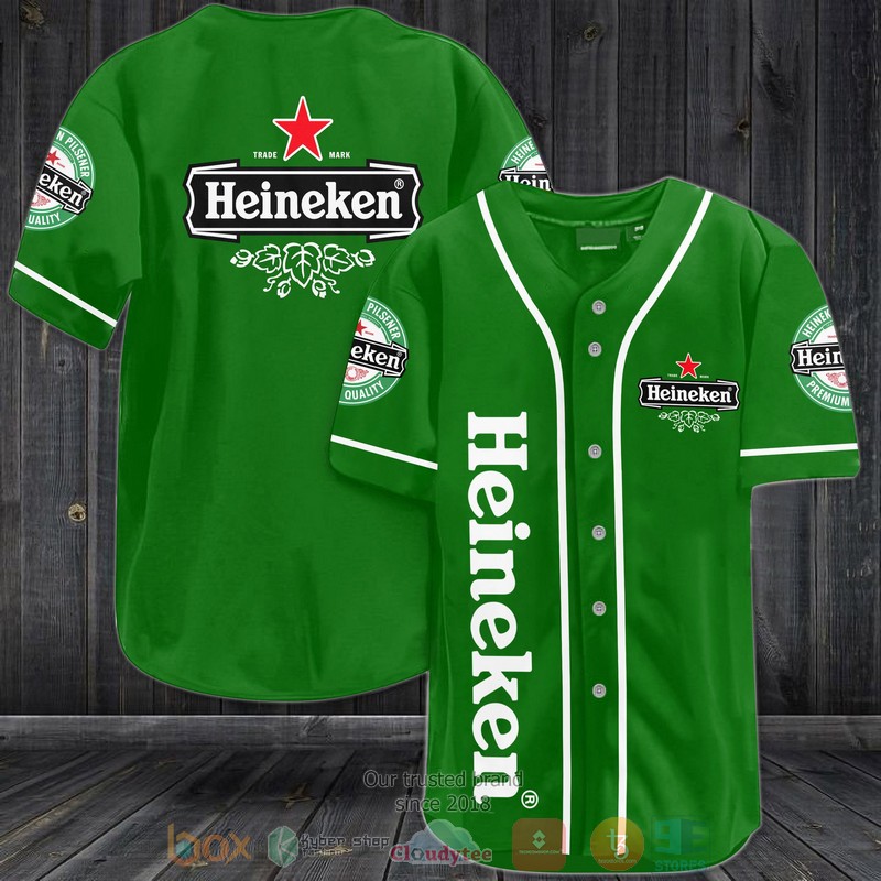 Heineken beer green Baseball Jersey