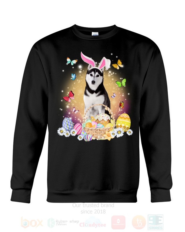 Husky Easter Bunny Butterfly 2D Hoodie Shirt 1 2 3 4 5 6 7 8 9 10 11 12