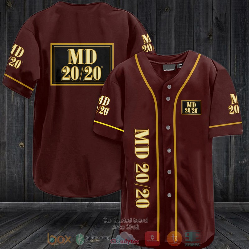 MD 20 20 dark red Baseball Jersey