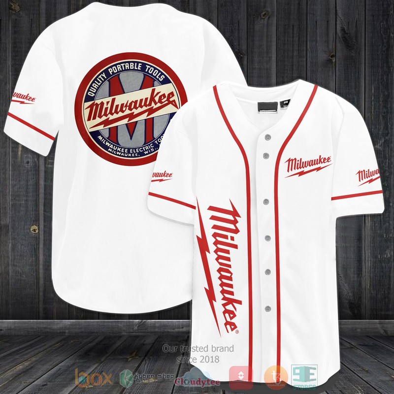 Milwaukee Portable Tool white Baseball Jersey