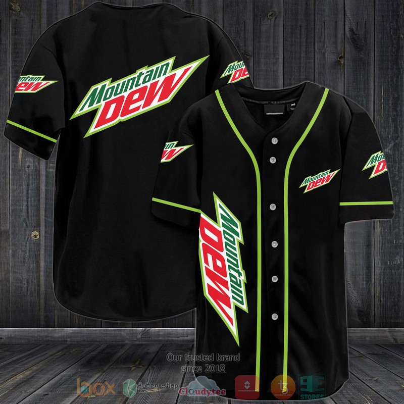 Mountain Dew black green Baseball Jersey