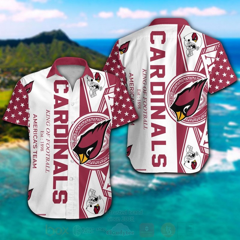 NFL Arizona Cardinals King Of Football Est 1898 Americas Team Hawaiian Shirt Short 1