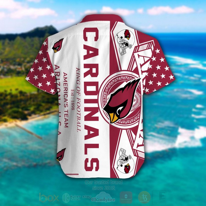 NFL Arizona Cardinals King Of Football Est 1898 Americas Team Hawaiian Shirt Short 1 2 3 4