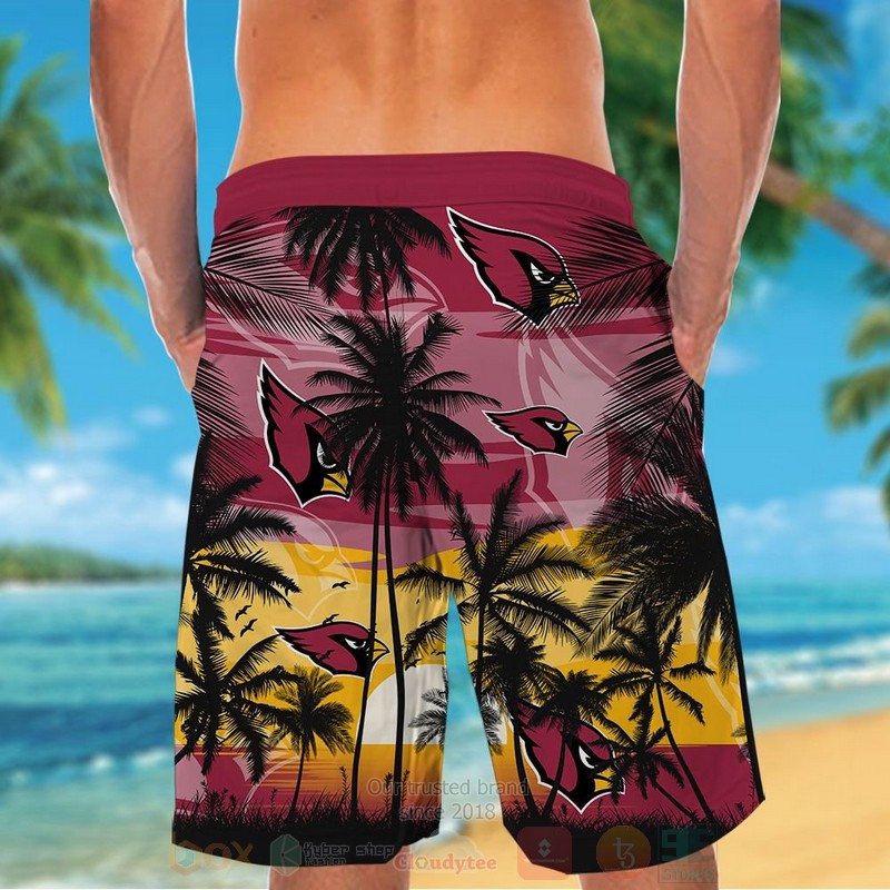 NFL Arizona Cardinals The Sun And The Sea Hawaiian Shirt Short 1 2 3 4 5